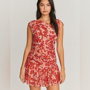 TCEC Red Floral Mini Dress